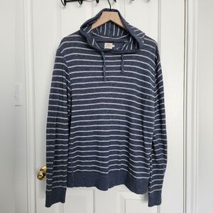 Faherty Blue and White Striped Men's Sweater